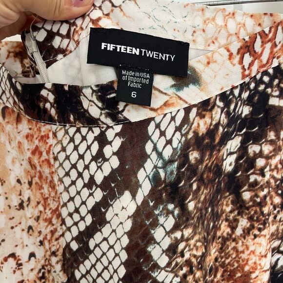 New fifteen twenty snake skin print slit high waist midi skirt - Picture 2 of 3